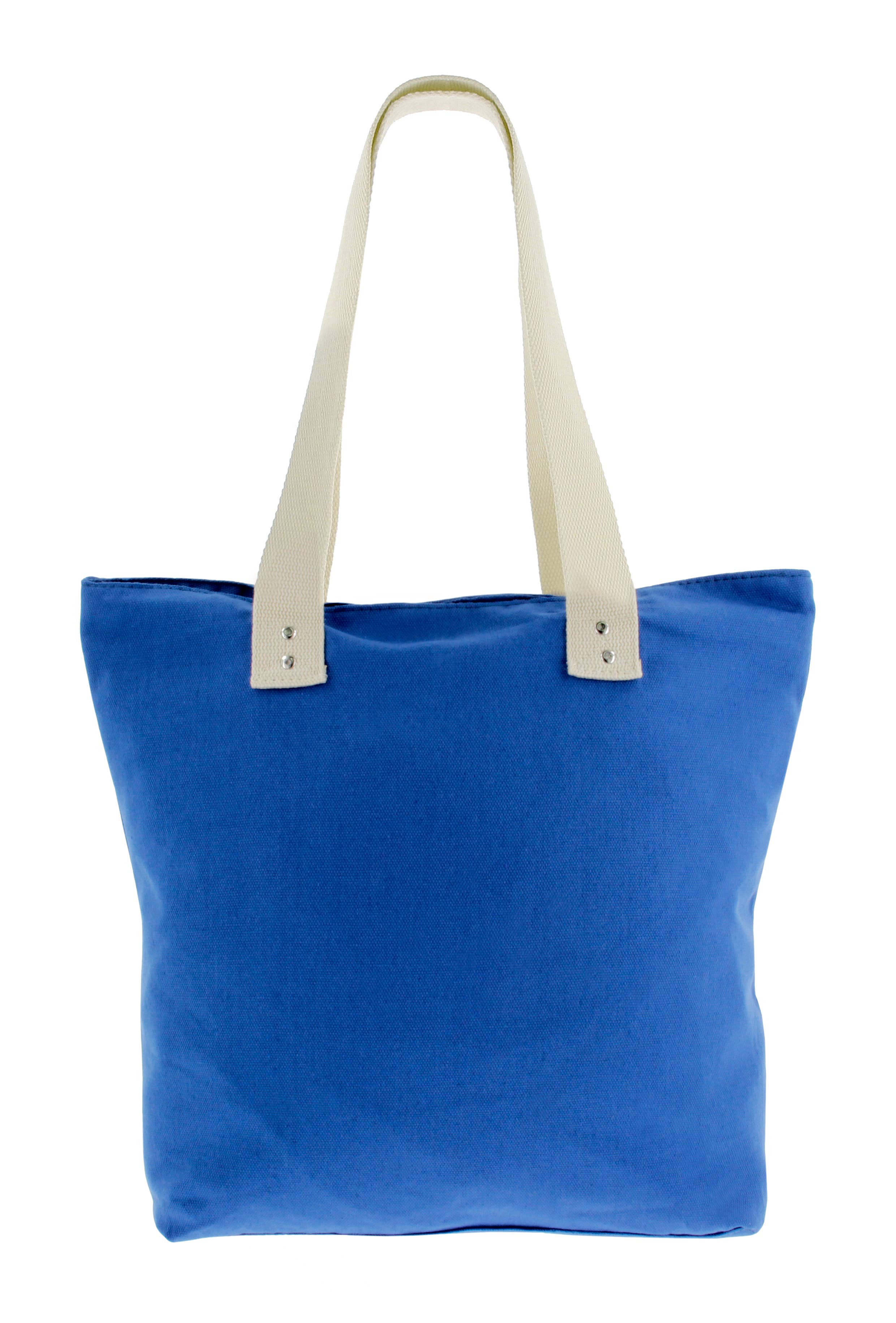 Sac cabas en toile VW T1 Bus - Bleu foncé