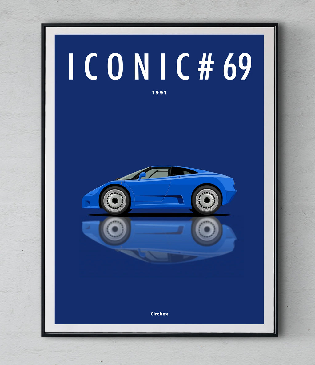 Affiche par Cirebox ICONIC BUGATTI EB110 #69