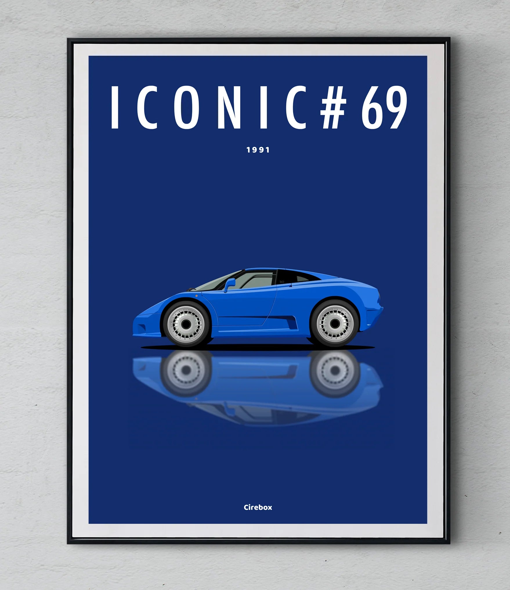 Affiche par Cirebox ICONIC BUGATTI EB110 #69