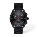 Montre Tissot PR100 Chronograph Bracelet en Maille Milanaise Acier Noir 101.417.33.051.00