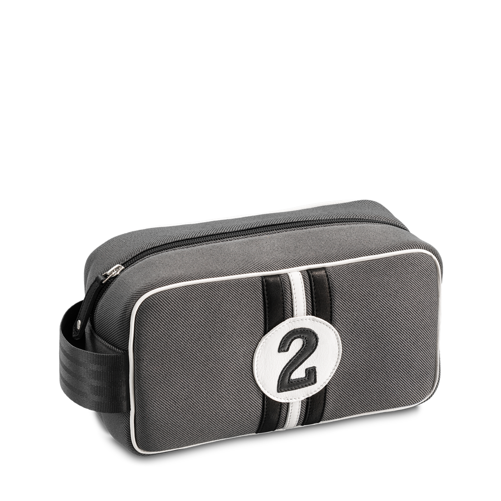 Trousse de toilette homme Bobby gris et noir en toile NBN2