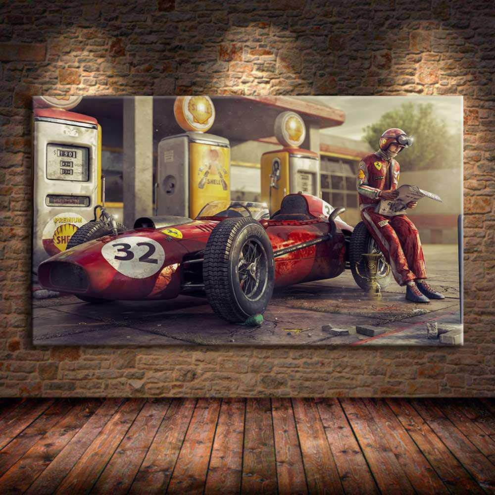 Cadre Toile Ferrari Classique
