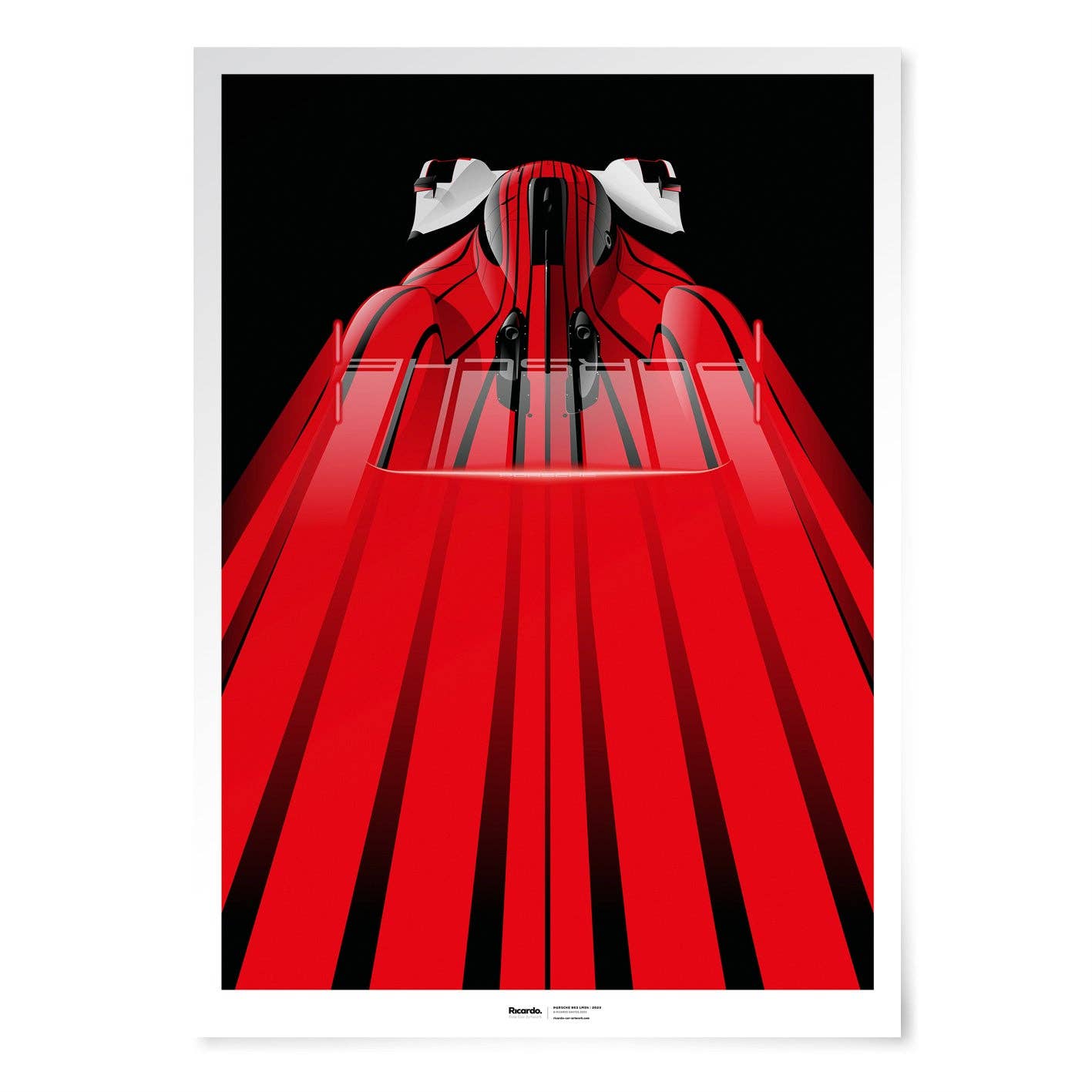 Affiche œuvre graphique numérotée Porsche 963 LMDh, 2023