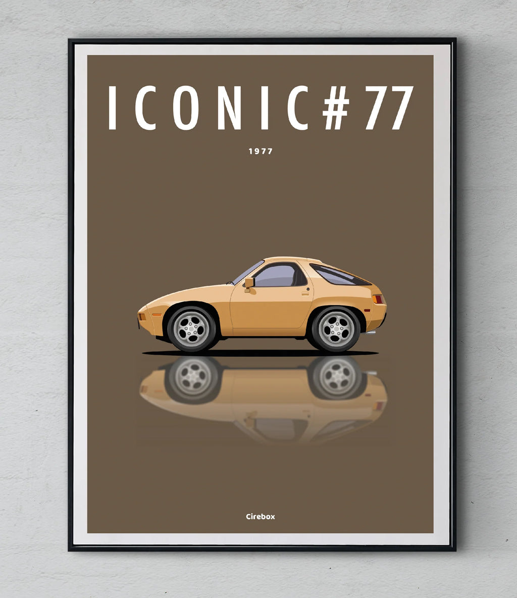 Affiche par Cirebox ICONIC PORSCHE 928 #77