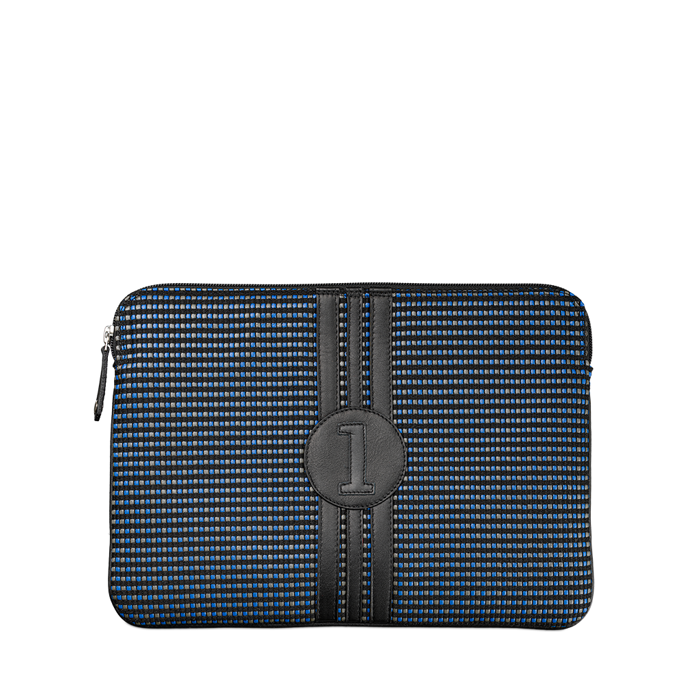 Housse ordinateur 13 pouces bleue, noire et grise
