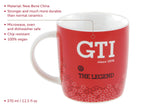 Tasse à café VW GTI 370 ml - The Legend/Rouge