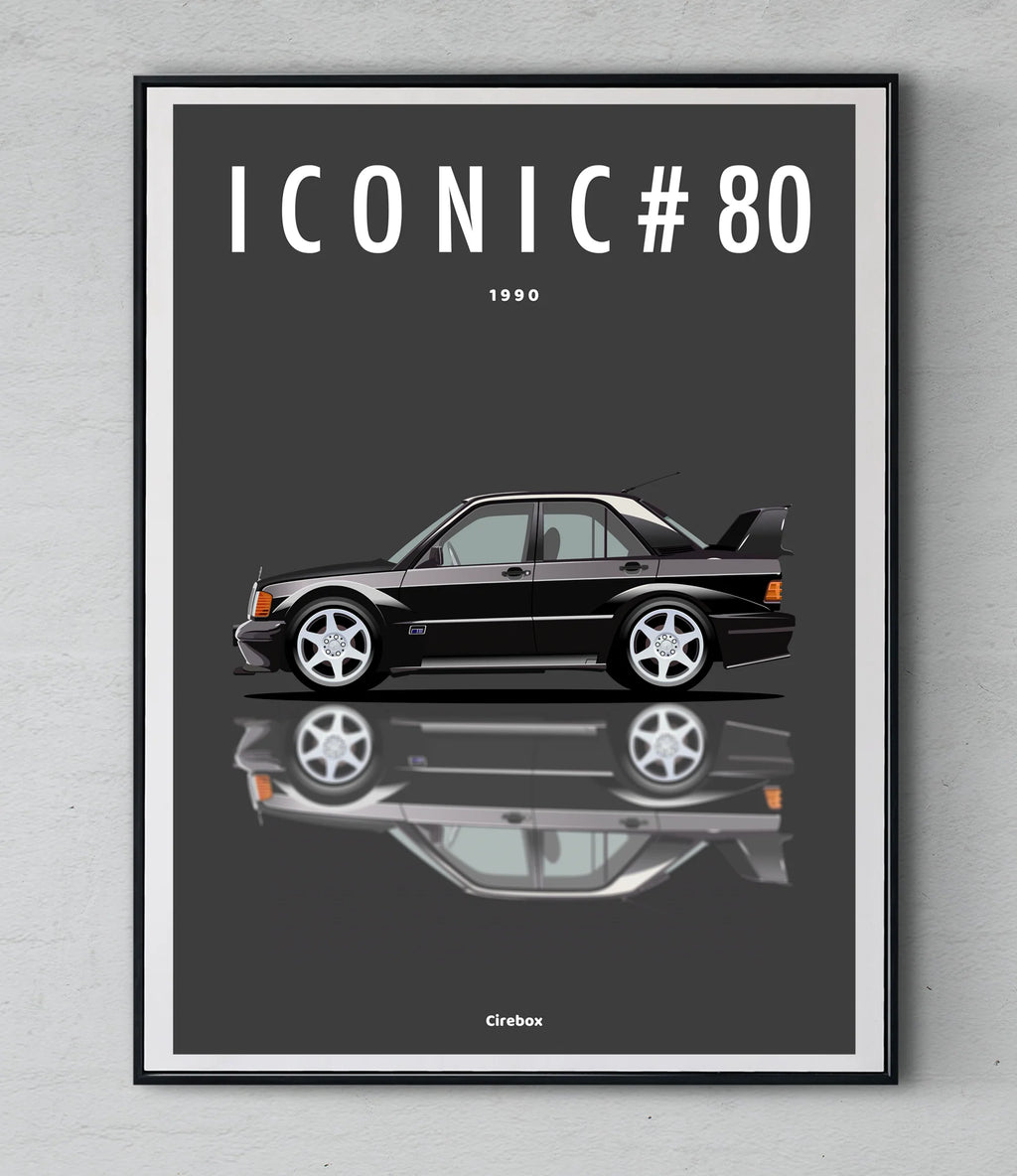 Affiche par Cirebox ICONIC MERCEDES 190 EVO II #80