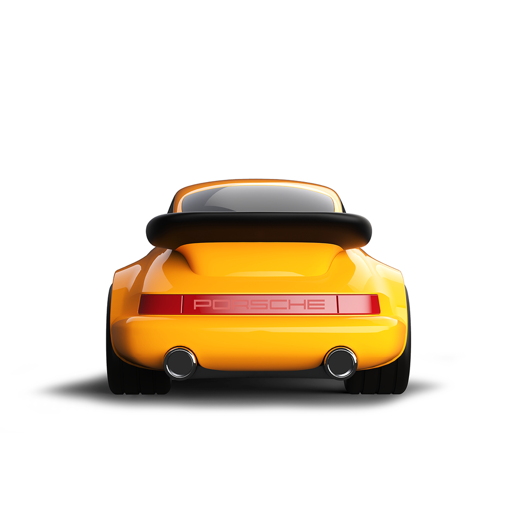 Jouet Petite voiture Baghera Porsche 911 Yellow - variante Black Metal / Silver Metal / Red 3+