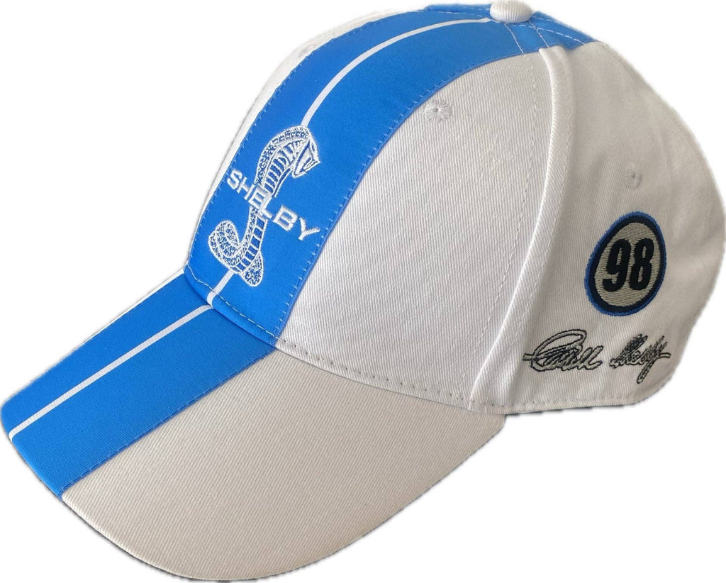 Casquette officielle Shelby Cobra blanc rayures bleues