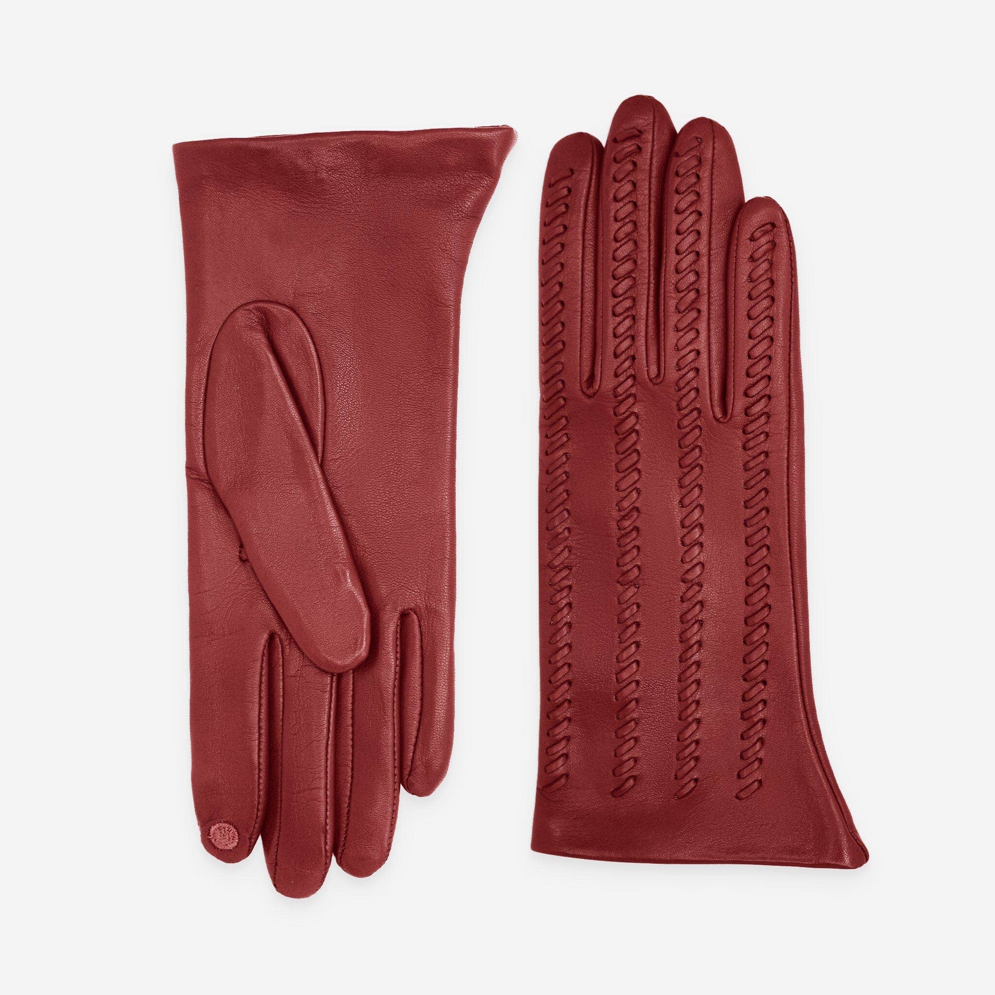 Gants cuir agneau-100% soie-Tactile-21604SN