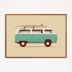 Affiche d'Artiste Florent Bodart Van Volkswagen Type 2 A3