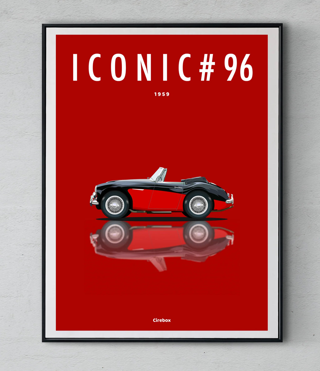 Affiche par Cirebox ICONIC AUSTIN-HEALEY #96