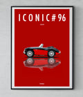 Affiche par Cirebox ICONIC AUSTIN-HEALEY #96