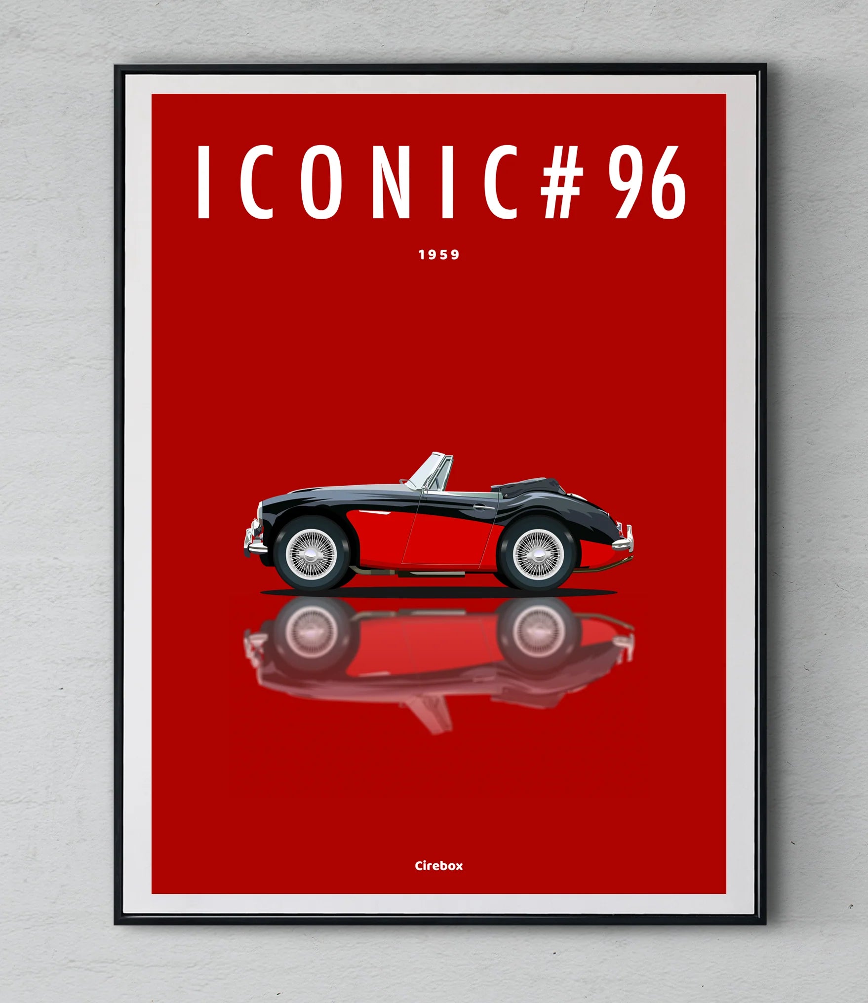 Affiche par Cirebox ICONIC AUSTIN-HEALEY #96