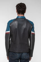 Blouson en cuir Alpine A424 Men bleu marine Homme