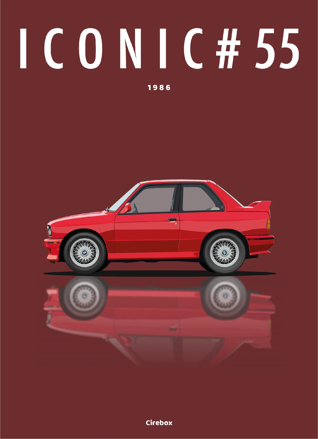 Affiche par Cirebox ICONIC BMW M3 (E30) #55