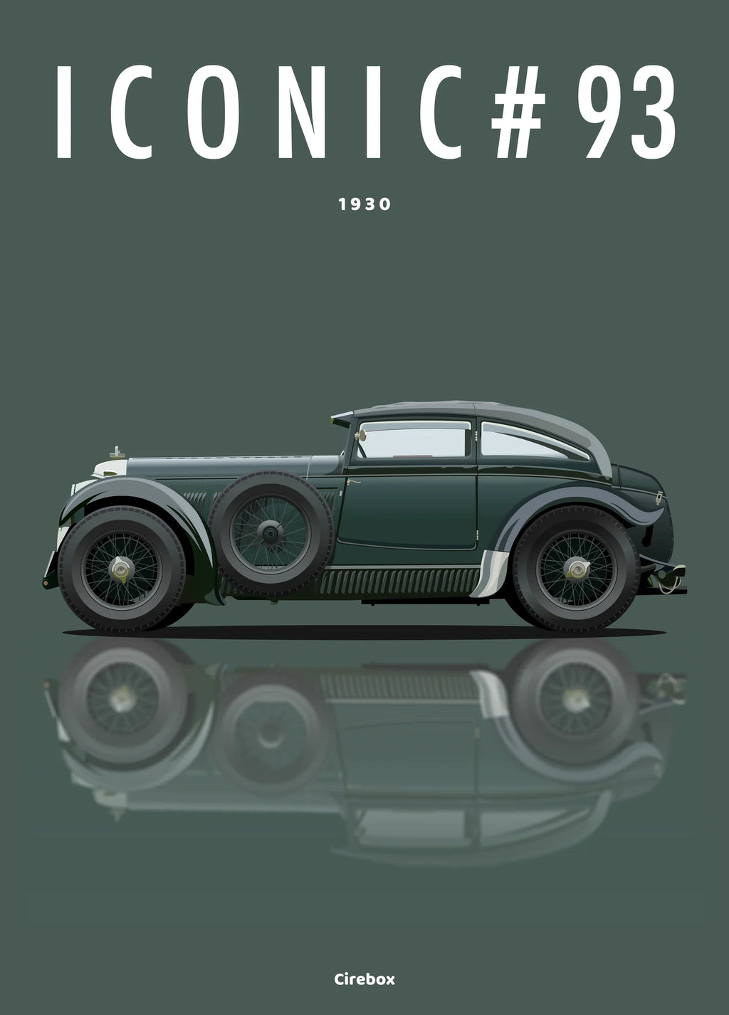 Affiche par Cirebox ICONIC BENTLEY BLUE TRAIN #93
