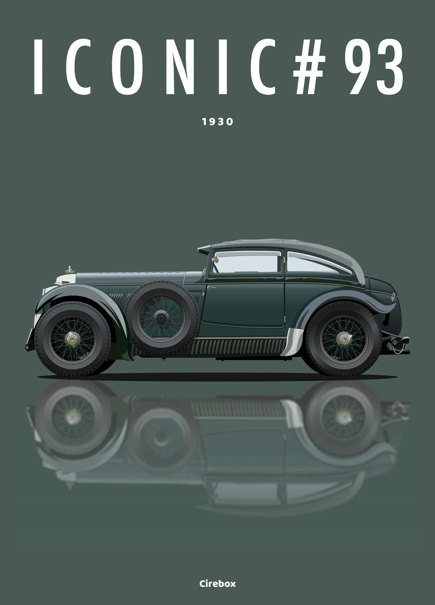 Affiche par Cirebox ICONIC BENTLEY BLUE TRAIN #93