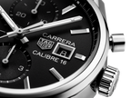 Montre Tag Heuer® Carrera. Calibre 16 Acier Bracelet Aligator Noir