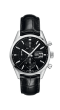 Montre Tag Heuer® Carrera. Calibre 16 Acier Bracelet Aligator Noir