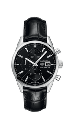 Montre Tag Heuer® Carrera. Calibre 16 Acier Bracelet Aligator Noir