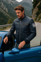 Blouson en cuir Alpine M70 Collector 70 ans bleu royal Homme