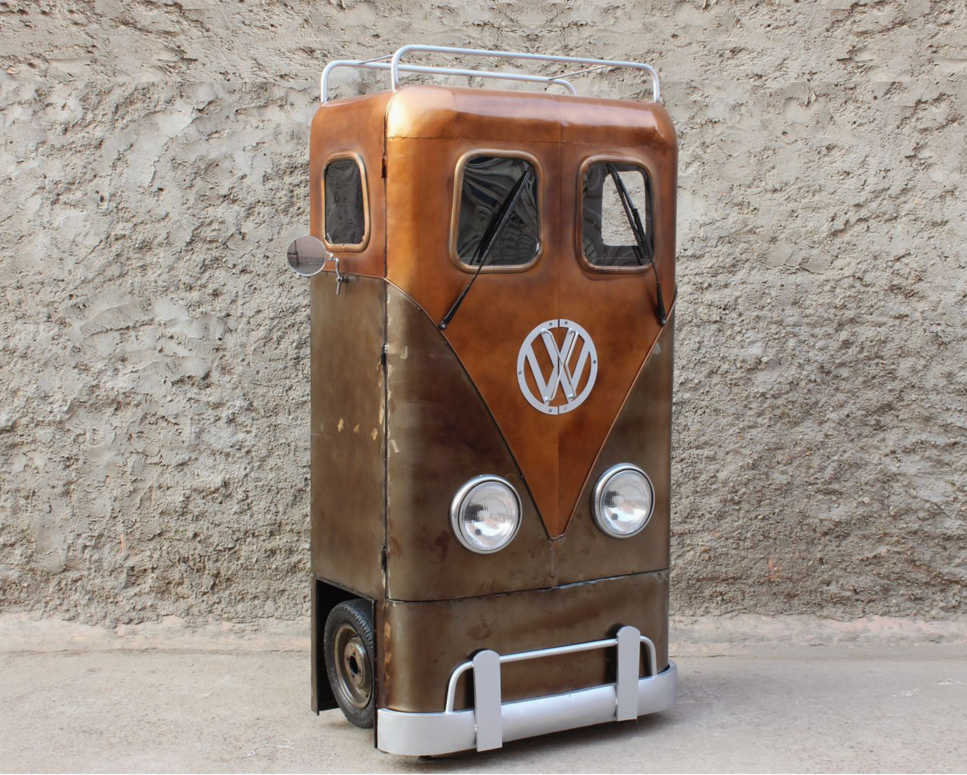 Bar mobile armoire design Vw Marron&Noir