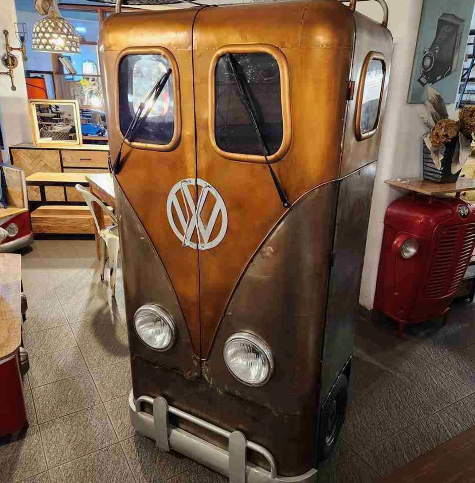 Bar mobile armoire design Vw Marron&Noir