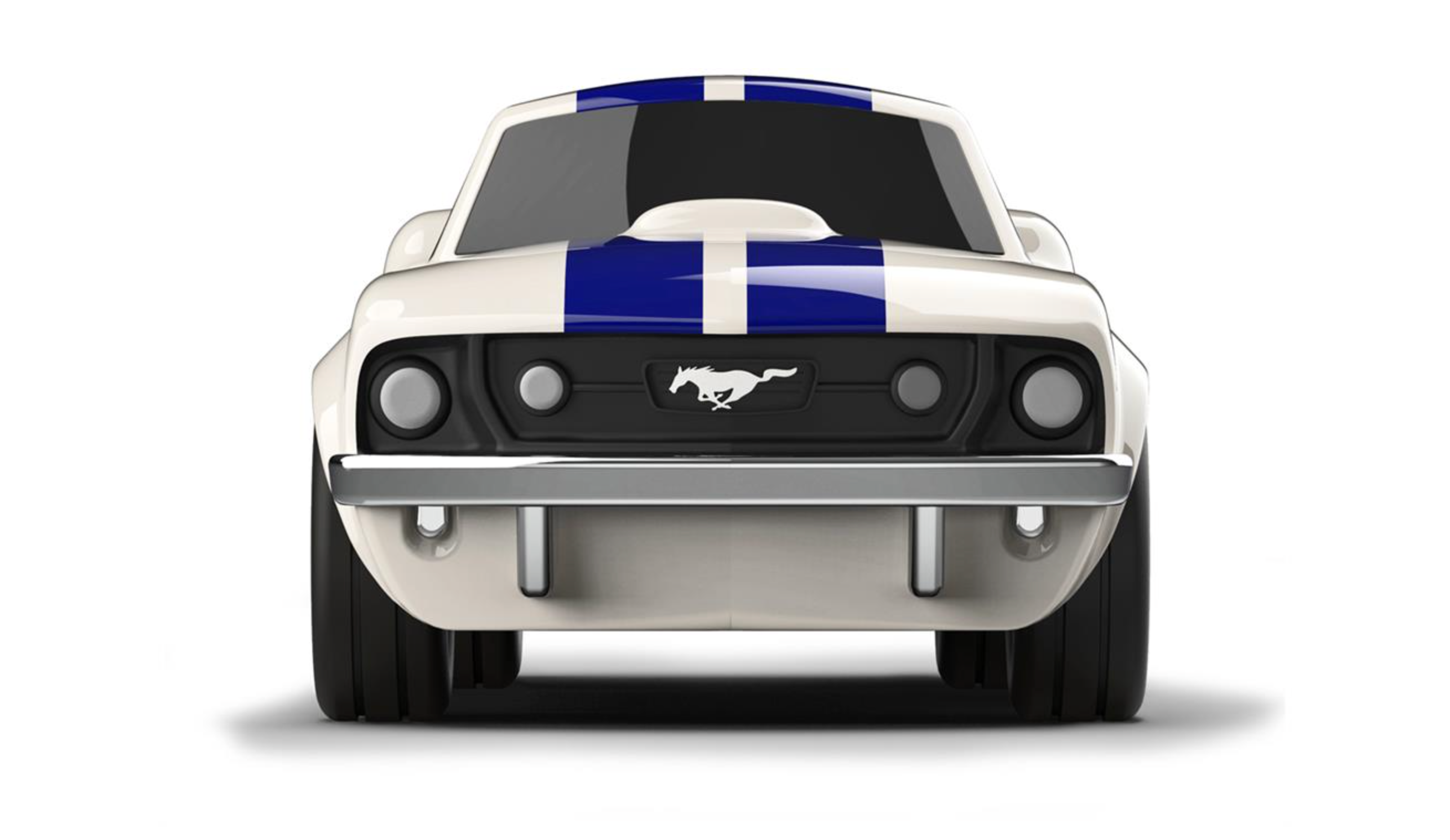 Toy Small Car Ford Mustang White - Red / Black Metal / Blue variant 3+