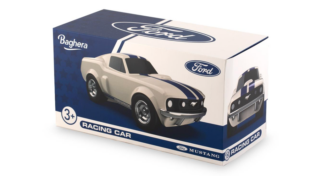 Jouet Petite Voiture Baghera Ford Mustang Black - variante Red / Black Metal / White 3+