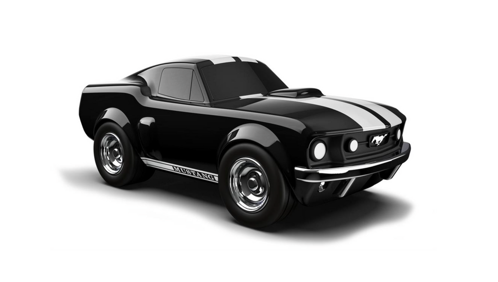 Jouet Petite Voiture Baghera Ford Mustang Black - variante Red / Black Metal / White 3+