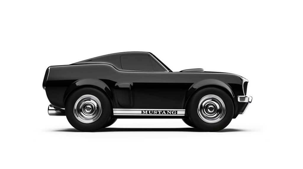 Jouet Petite Voiture Baghera Ford Mustang Black - variante Red / Black Metal / White 3+