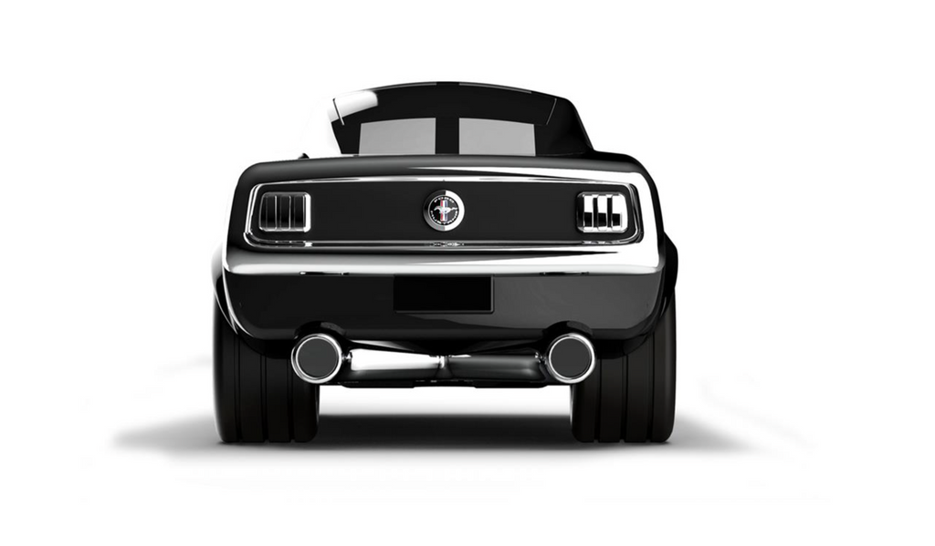 Jouet Petite Voiture Baghera Ford Mustang Black - variante Red / Black Metal / White 3+