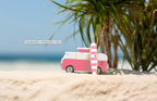 Bonbons à la menthe Candylab - Combi VW Beach - Océan - variante Rose / Jaune 3+
