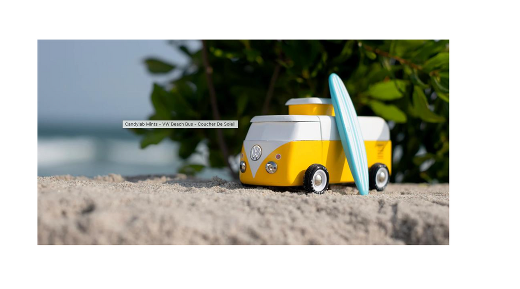 Bonbons à la menthe Candylab - Combi VW Beach - Océan - variante Rose / Jaune 3+