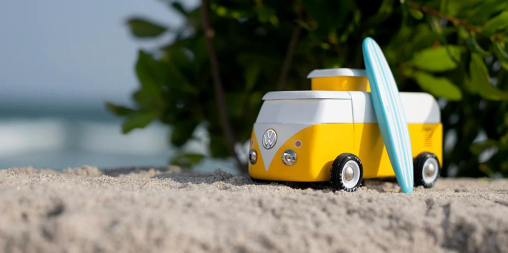 Bonbons à la menthe Candylab - Combi VW Beach - Océan - variante Rose / Jaune 3+