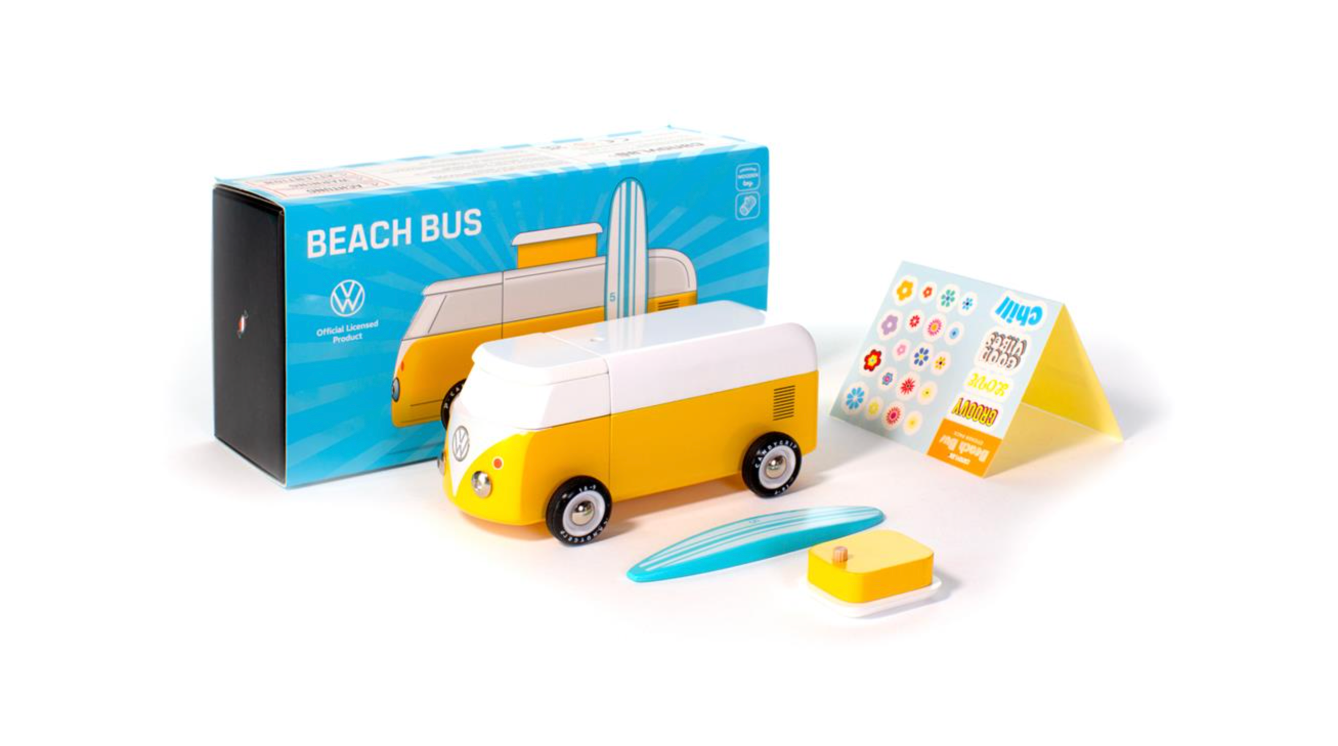 Bonbons à la menthe Candylab - Combi VW Beach - Océan - variante Rose / Jaune 3+