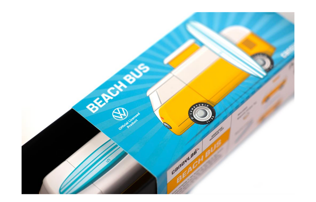 Bonbons à la menthe Candylab - Combi VW Beach - Océan - variante Rose / Jaune 3+