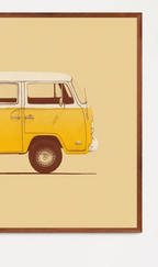 Affiche d'Artiste Florent Bodart Van Volkswagen Type 2 A3