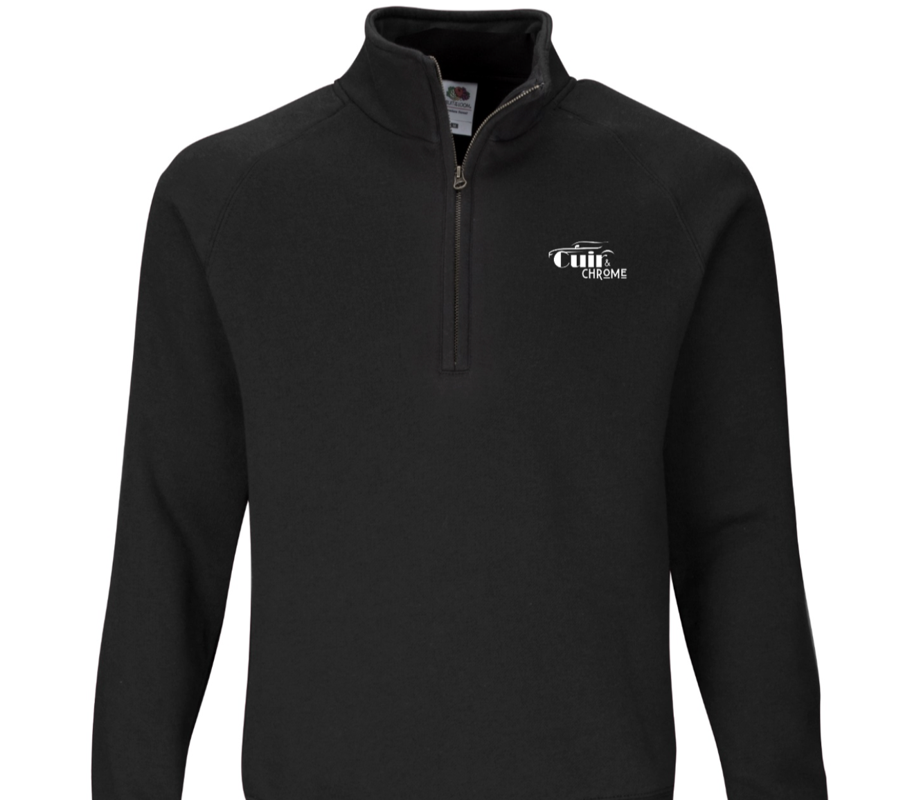 Pull à Col Zippé Homme Cuir & Chrome