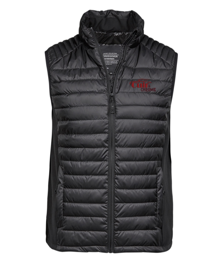 Doudoune Sans Manche Cuir & Chrome