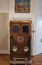 Bar mobile armoire design Vw Marron&Noir