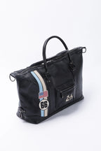 Sac de voyage en cuir 24H Le Mans Chris 48h noir