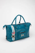 Sac de voyage en cuir 24H Le Mans Chris 48h bleu mallard