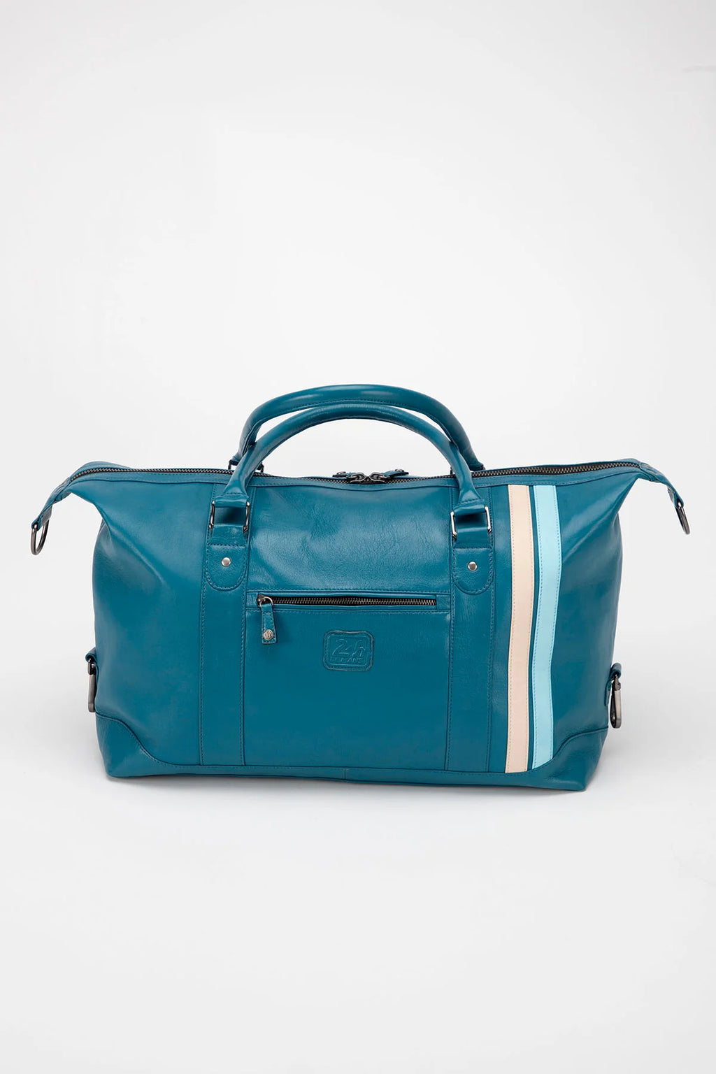 Sac de voyage en cuir 24H Le Mans Chris 48h bleu mallard