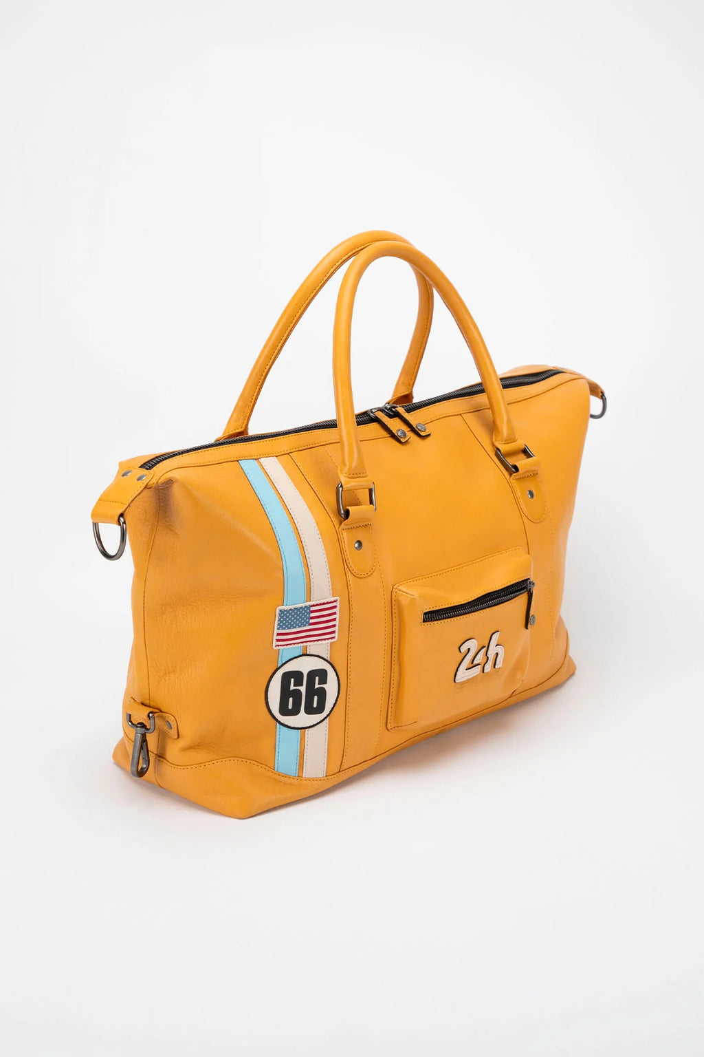Sac de voyage en cuir 24H Le Mans Chris 48h miel