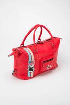 Sac de voyage en cuir 24H Le Mans Chris 48h rouge poivre