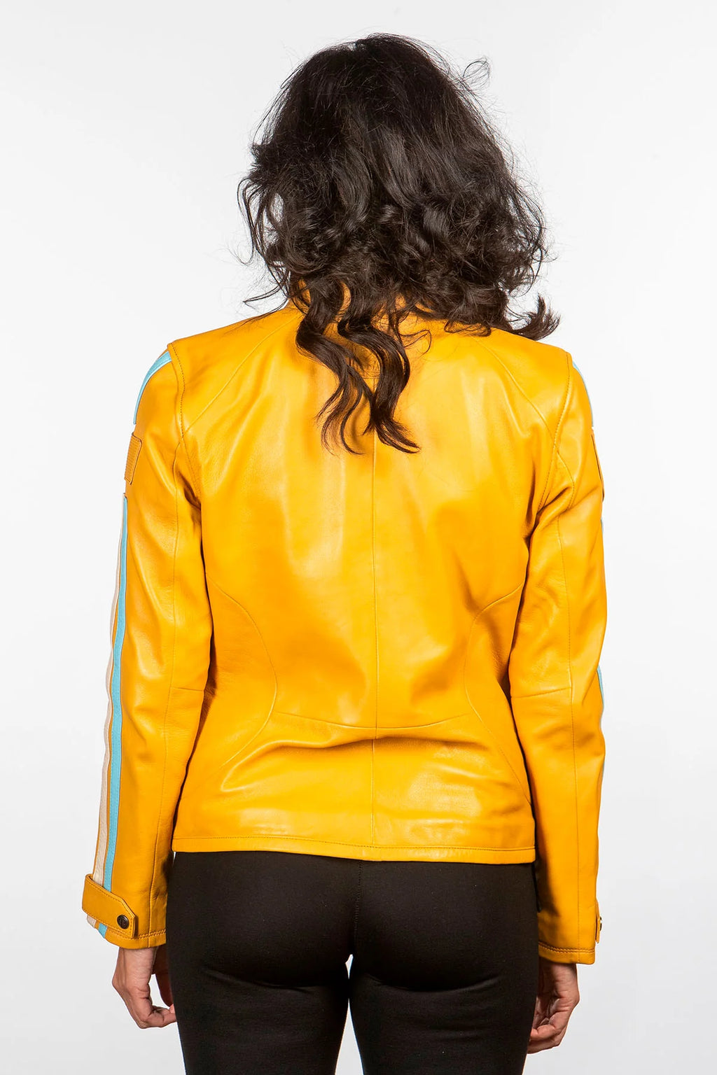 Blouson en cuir 24H Le Mans Cyntia miel Femme