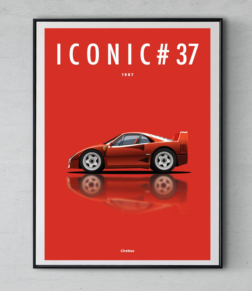 Table by Cirebox ICONIC #37 FERRARI F40 FOREX 5mm