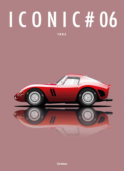 Affiche par Cirebox ICONIC FERRARI 250 GTO #06